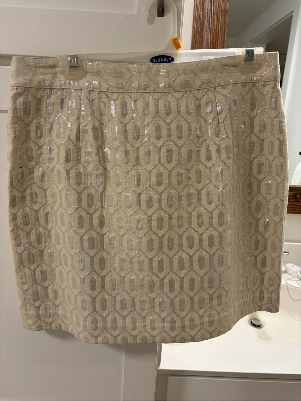 Banana Republic Women's Beige Geometric Skirt